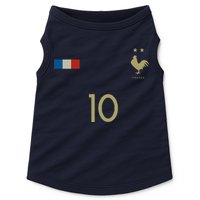 France Number 10 French Soccer Retro Football France Doggie Tank