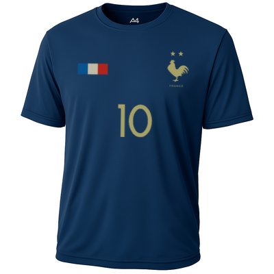 France Number 10 French Soccer Retro Football France Performance Shirt