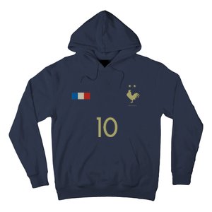 France Number 10 French Soccer Retro Football France Hoodie