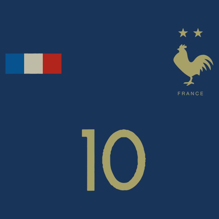 France Number 10 French Soccer Retro Football France Apron