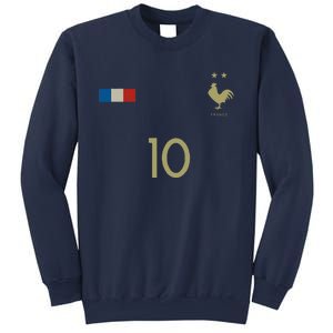 France Number 10 French Soccer Retro Football France Sweatshirt