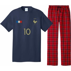 France Number 10 French Soccer Retro Football France Pajama Set