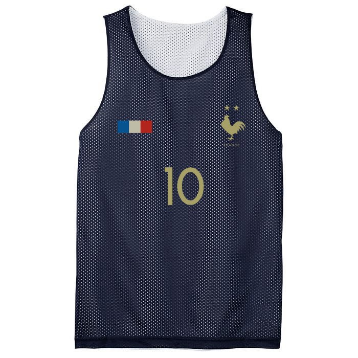 France Number 10 French Soccer Retro Football France Mesh Reversible Basketball Jersey Tank