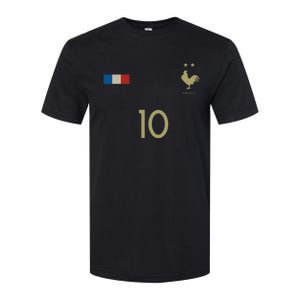 France Number 10 French Soccer Retro Football France Softstyle CVC T-Shirt