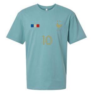 France Number 10 French Soccer Retro Football France Sueded Cloud Jersey T-Shirt