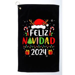 Feliz Navidad 2024 Matching Family Spanish Christmas Mexican Gift Platinum Collection Golf Towel