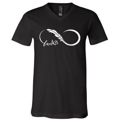 Family Native American Indigenous People Dreamcatcher V-Neck T-Shirt