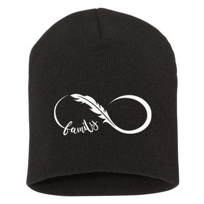 Family Native American Indigenous People Dreamcatcher Short Acrylic Beanie