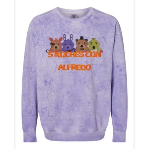 Five Nights At Freddy’S 5 Noches Con Alfredo Colorblast Crewneck Sweatshirt