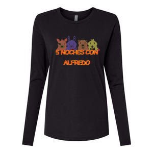 Five Nights At Freddy’S 5 Noches Con Alfredo Womens Cotton Relaxed Long Sleeve T-Shirt