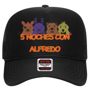 Five Nights At Freddy’S 5 Noches Con Alfredo High Crown Mesh Back Trucker Hat