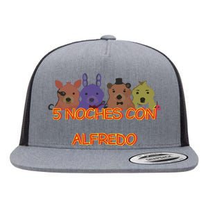 Five Nights At Freddy’S 5 Noches Con Alfredo Flat Bill Trucker Hat