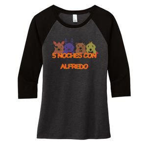 Five Nights At Freddy’S 5 Noches Con Alfredo Women's Tri-Blend 3/4-Sleeve Raglan Shirt