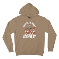 Funny Naughty And I Gnome Christmas Holiday Xmas Pun Hoodie