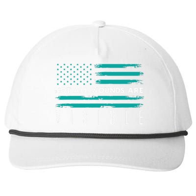 Flag Not All Wounds Trigeminal Neuralgia Awareness Snapback Five-Panel Rope Hat