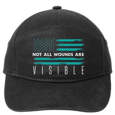 Flag Not All Wounds Trigeminal Neuralgia Awareness 7-Panel Snapback Hat