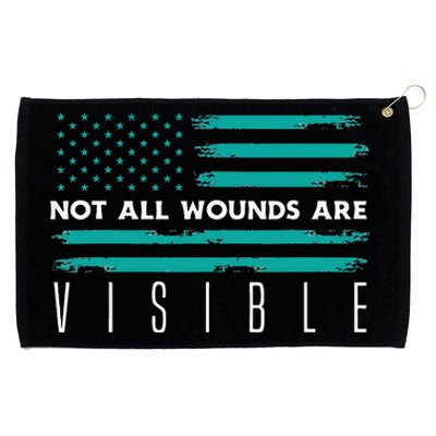 Flag Not All Wounds Trigeminal Neuralgia Awareness Grommeted Golf Towel