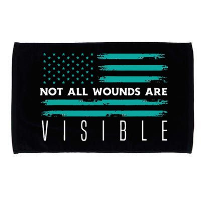 Flag Not All Wounds Trigeminal Neuralgia Awareness Microfiber Hand Towel