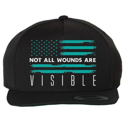 Flag Not All Wounds Trigeminal Neuralgia Awareness Wool Snapback Cap