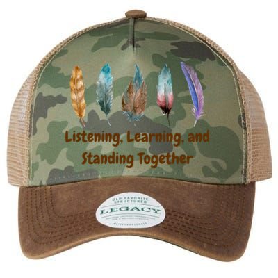 Feathers Native American Unity Day Orange Indigenous Legacy Tie Dye Trucker Hat