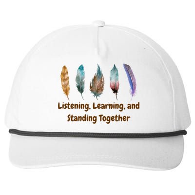 Feathers Native American Unity Day Orange Indigenous Snapback Five-Panel Rope Hat