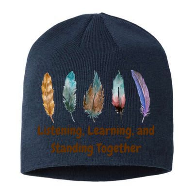 Feathers Native American Unity Day Orange Indigenous Sustainable Beanie