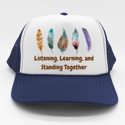 Feathers Native American Unity Day Orange Indigenous Trucker Hat