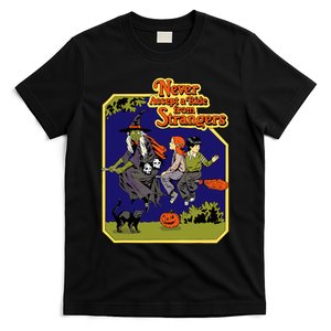 Funny Never Accept A Ride From Strangers Halloween Witch T-Shirt