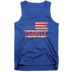 Frances Name American Flag Gift Frances First Name Funny Gift Tank Top