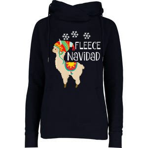 Fleece Navidad Alpaca Cute Christmas Alpacas Womens Funnel Neck Pullover Hood