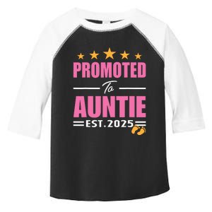 Funny New Aunt 2025 Cute Promoted To Auntie Est 2025 Toddler Fine Jersey T-Shirt