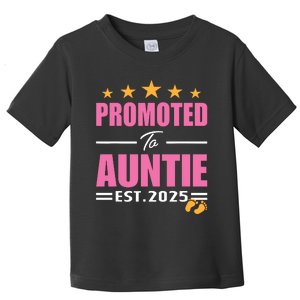 Funny New Aunt 2025 Cute Promoted To Auntie Est 2025 Toddler T-Shirt