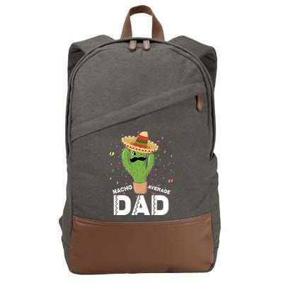 Funny Nacho Average Dad Cotton Canvas Backpack