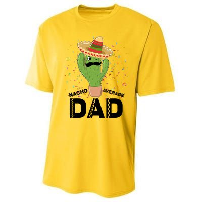 Funny Nacho Average Dad Performance Sprint T-Shirt