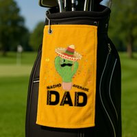 Funny Nacho Average Dad Golf Towel