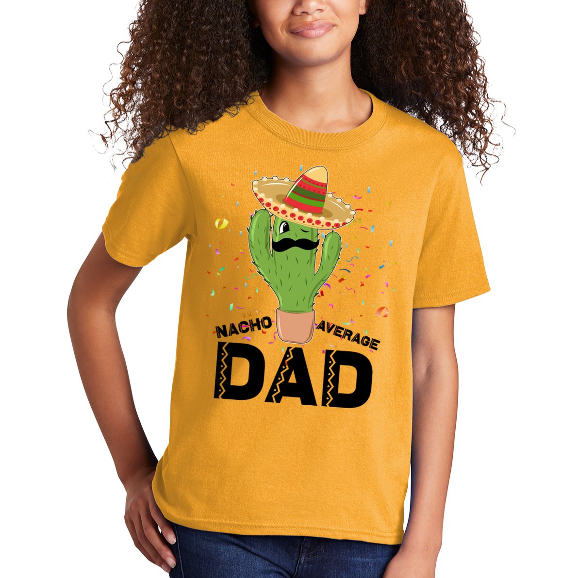Funny Nacho Average Dad Kids T-Shirt
