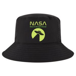 Funny NASA Alien UFO Conspiracy Never A Straight Answer Cool Comfort Performance Bucket Hat