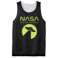 Funny NASA Alien UFO Conspiracy Never A Straight Answer Mesh Reversible Basketball Jersey Tank