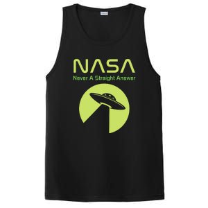 Funny NASA Alien UFO Conspiracy Never A Straight Answer PosiCharge Competitor Tank