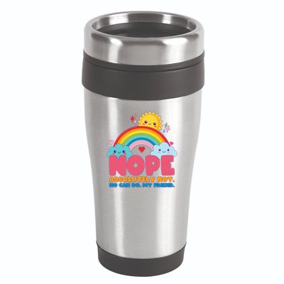 Funny Nope Absolutely Not No Can Do My Friend 16oz Travel Tumbler