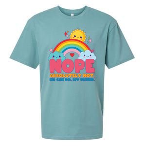 Funny Nope Absolutely Not No Can Do My Friend Sueded Cloud Jersey T-Shirt