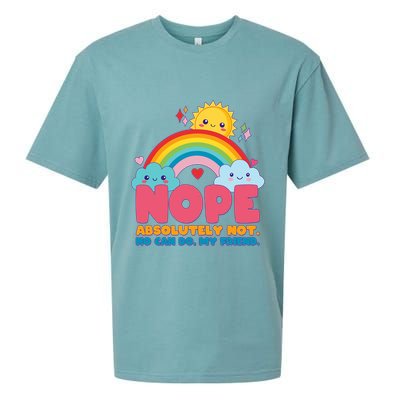 Funny Nope Absolutely Not No Can Do My Friend Sueded Cloud Jersey T-Shirt