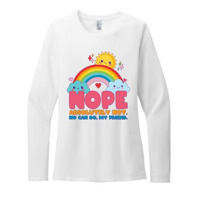 Funny Nope Absolutely Not No Can Do My Friend Womens CVC Long Sleeve Shirt