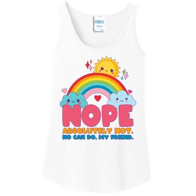 Funny Nope Absolutely Not No Can Do My Friend Ladies Essential Tank