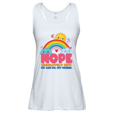 Funny Nope Absolutely Not No Can Do My Friend Ladies Essential Flowy Tank