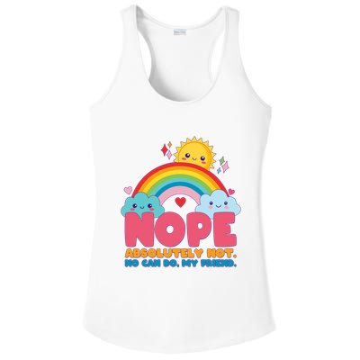Funny Nope Absolutely Not No Can Do My Friend Ladies PosiCharge Competitor Racerback Tank