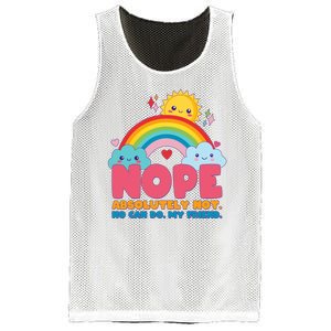 Funny Nope Absolutely Not No Can Do My Friend Mesh Reversible Basketball Jersey Tank