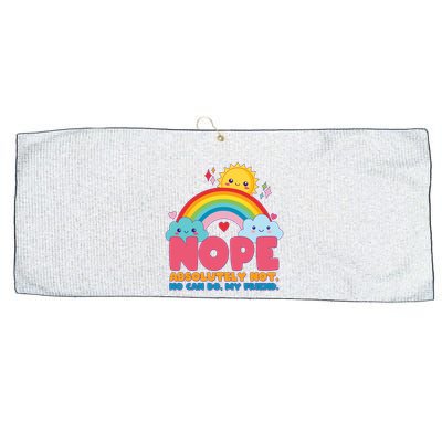 Funny Nope Absolutely Not No Can Do My Friend Large Microfiber Waffle Golf Towel