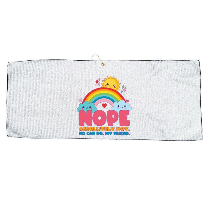 Funny Nope Absolutely Not No Can Do My Friend Large Microfiber Waffle Golf Towel
