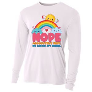 Funny Nope Absolutely Not No Can Do My Friend Cooling Performance Long Sleeve Crew